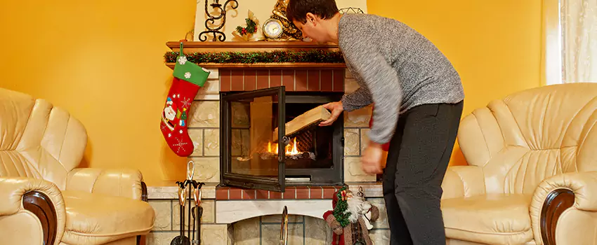 Rusted Metal Fireplace Restoration in Normal, Illinois